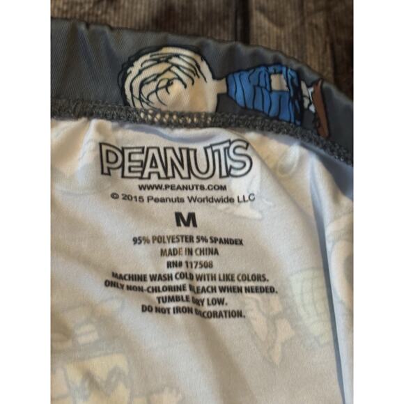 Peanuts Brand Gray Charlie Brown & Friends Leggings Womens Size Medium - Picture 3 of 7